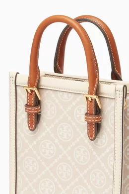 大人気★Tory Burch T Monogram Mini Tote Bag Tory Burch T Monogram Mini Tote Bag | Grey | FARFETCH CA