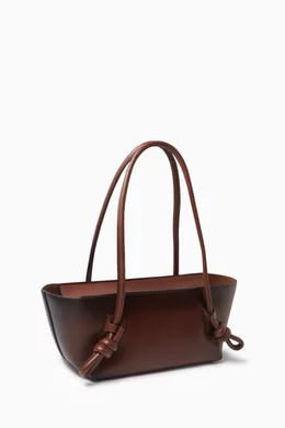 Buy Hereu Brown Fleca Baguette Shoulder Bag in Leather for Women