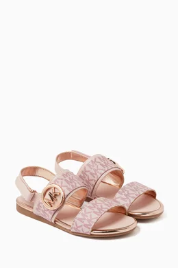 Pink michael kors sandals hot sale