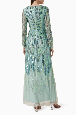 Sequin Maxi Amelia Rose Embellished Dress Buy Amelia Rose Blue
