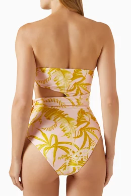 Buy Zimmermann Pink Scarf-tie One-piece Swimsuit in Lycra for