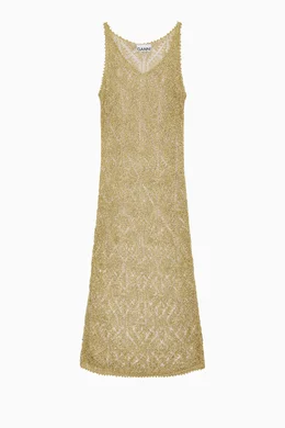 ganni gold dress Staying golden in the  Gold Pleat Strap Mini Dress  Ojade  Darmawangsa Square, Ground Floor, GF #64-65  Opening Hours: 10:00 - 20:00,  Monday