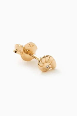 ★MISSOMA★ Fine Diamond Shell Single Stud Earring Fine Diamond Shell Single Stud Earring Earrings | Missoma