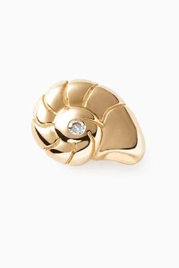 Buy Missoma Solid Gold Yellow Shell Diamond Single Stud