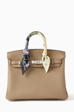 Birkin Etoupe Twilly Micro Mini Kelly Twilly Bag Charm Etoupe With