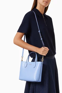 Buy Kate Spade New York Blue Medium Bleecker Tote Bag in Leather