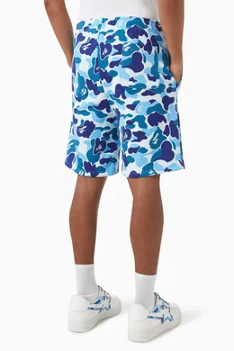 Buy A Bathing Ape Blue ABC Camo Shark Sweat Shorts in Cotton for 