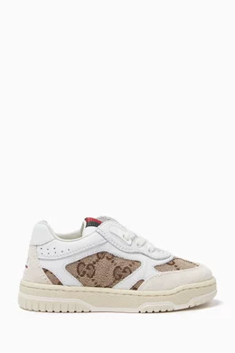 Gucci Kids Gg Girl Shoes Buy Gucci White GG Sneakers In Leather