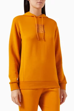 Buy Armani Exchange Orange AX Logo Hoodie for Women Online Ounass Kuwait