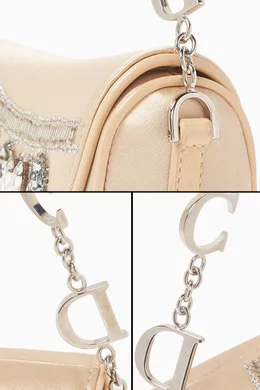Buy Christian Dior Pre Loved Neutral Embellished Saddle Bag in Silk Satin for Women Online Ounass Kuwait