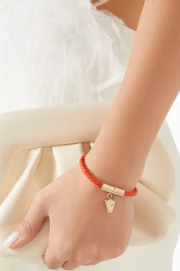 Buy BVLGARI Orange Serpenti Forever Bracelet in Calf Leather