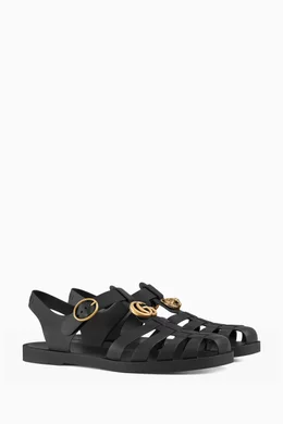★GUCCI★ Rubber buckle strap sandal サンダル Gucci Black Rubber Buckle Strap Sandal 'Black' 463463-J8700-1000