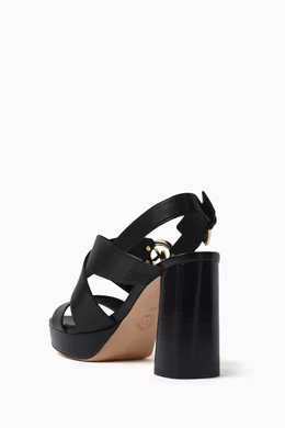 Buy Michael Kors Black Vera 100 Platform Sandals in Leather for Women Online Ounass Kuwait