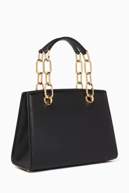 Buy Michael Kors Black Small Cynthia Satchel Bag in Leather for