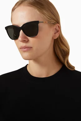 Burberry cat eye sunglasses black outlet