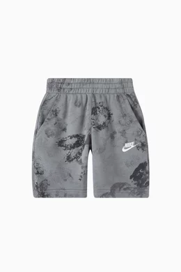 Buy Nike Grey Logo Shorts in Cotton French terry for Boys Online Ounass Kuwait