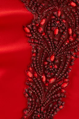 Buy Jenny Packham Red Eclipse Off-shoulder Embellished Gown for