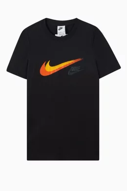 Black nike shirt with orange swoosh clearance