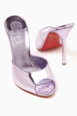 Buy Christian Louboutin Purple Me Dolly 100 Sandals in Specchio
