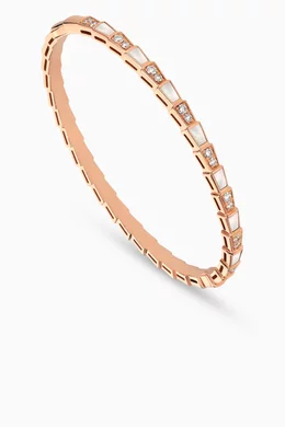 Buy BVLGARI Rose Gold Serpenti Viper Diamonds Mother of Pearl