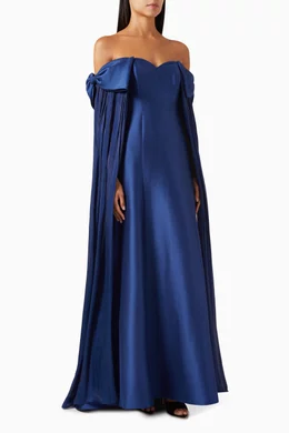 Cape off shoulder dress cheap