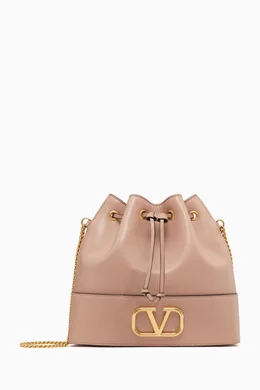 ハンドバッグ VALENTINO GARAVANI VLOGO SIGNATURE SMALL BUCKET Valentino Garavani VLogo Signature Small leather bucket bag