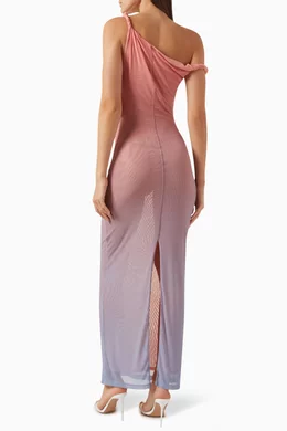 good american mesh twist maxi dress Good American Mesh Twist Maxi Dress