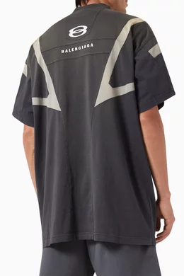 Buy Balenciaga Black Unity Sports Icon Biker Oversized T-shirt in