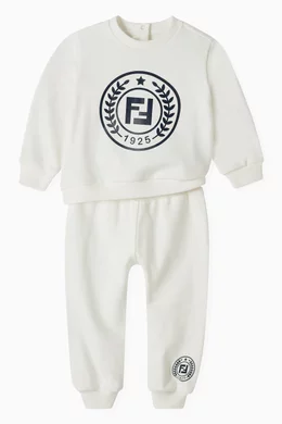 Buy Fendi White Logo Sweatshirt in Cotton for Baby Boys Online Ounass Kuwait