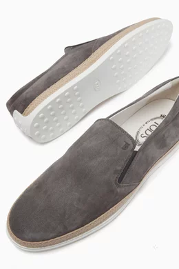 Buy Tod's Grey Slip-on Shoes in Suede for Men Online Ounass Kuwait