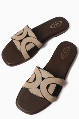 Buy Tod's Brown Flat Sandals in Suede for Women Online Ounass Kuwait