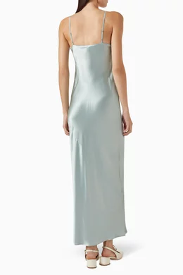 Buy Reformation Blue Brie Maxi Dress in Silk for Women Online | Ounass  Kuwait