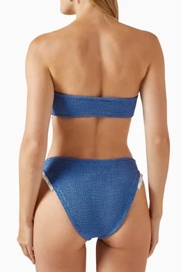 Buy Hunza G Blue Tracey Bikini Set in Original Crinkle™ for Women