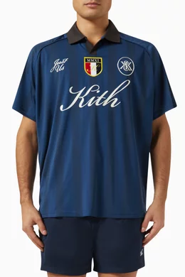 Buy Kith Blue Shadow Stripe Marcel Soccer Jersey for Men Online 
