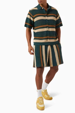 Buy Kith Multicolour Curtis Shorts in Crochet for Men Online