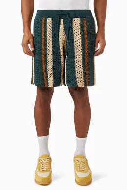 Buy Kith Multicolour Curtis Shorts in Crochet for Men Online