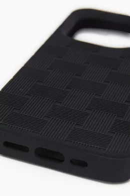 Buy Bottega Veneta Black iPhone 15 Pro Phone Case in