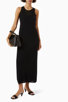 Buy Toteme Black Layered Tank Dress in Lyocell-cashmere Knit for Women  Online | Ounass Kuwait