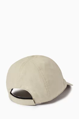 Buy Burberry Grey Reversible Baseball Cap in Cotton for Baby Girls