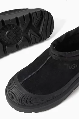 Buy UGG Black Tasman Weather Hybrid Slip-on Shoes in Suede for Men