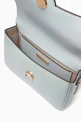 Buy Tory Burch Blue Robinson Crosshatched Convertible Shoulder Bag