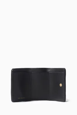 Buy Tory Burch Black Small Fleming Soft Flap Wallet in Nappa for Women Online Ounass Kuwait