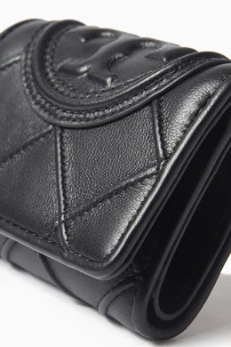 Buy Tory Burch Black Small Fleming Soft Flap Wallet in Nappa for Women Online Ounass Kuwait