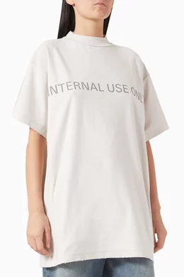【Balenciaga】 INTERNAL USE ONLY INSIDE-OUT Tシャツ Balenciaga Internal Use Only Inside-Out Oversized T-Shirt