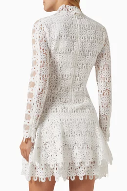 Buy Simkhai White Joy Guipure Mini Dress in Lace for Women Online | Ounass  Kuwait