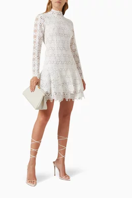 knee length dresses for ladies Simkhai Joy Lace Mini Dress | Black | Size 6 main image 0