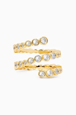 Buy Ragbag Yellow Odette Spiral Ring in 18kt Gold-plated