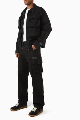 ジャケット・アウター arte antwerp 3d pocket cotton jacket Buy Arte Antwerp Black 3D Pockets Jacket in Cotton for Men Online