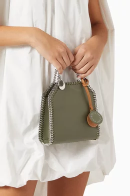 Buy Stella McCartney Green Tiny Falabella Tote Bag in Eco