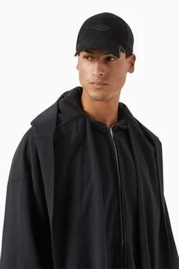 Buy Balenciaga Black Unisex 3B Stencil Cap in Cotton Drill for